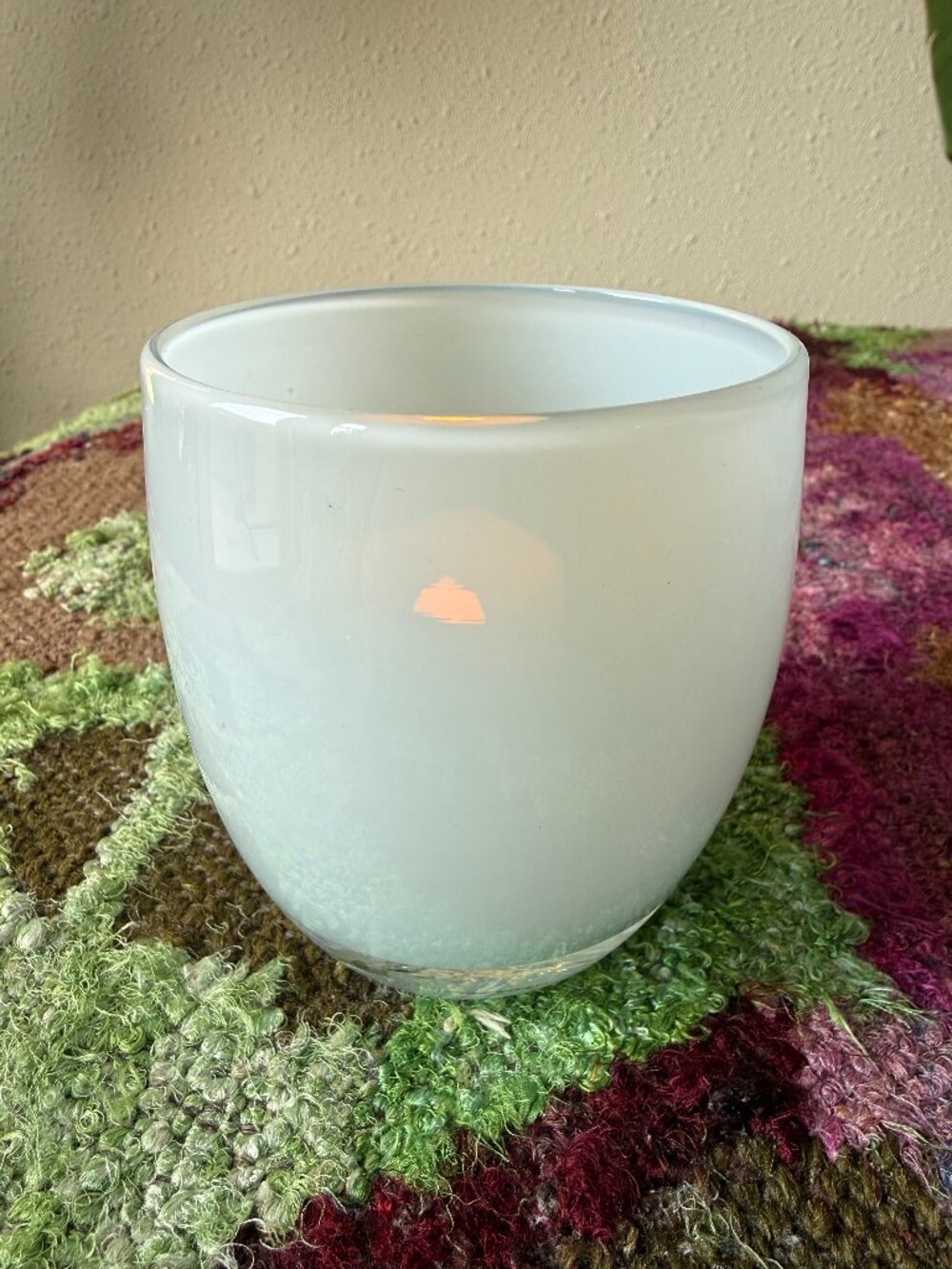 Glassybaby Candle Holder in Light Blue/Aqua